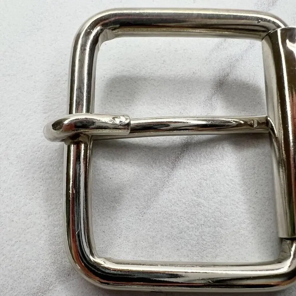 Silver Tone Simple Basic Roller Belt Buckle